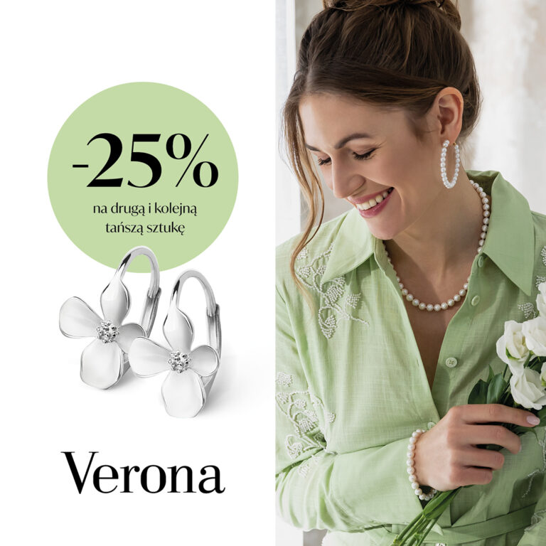 Verona -25% na drugą i kolejną sztukę biżuterii