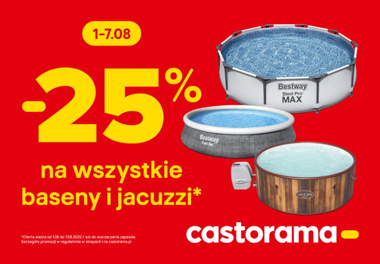 CASTORAMA – baseny i jacuzzi kupisz aż o 25% taniej!