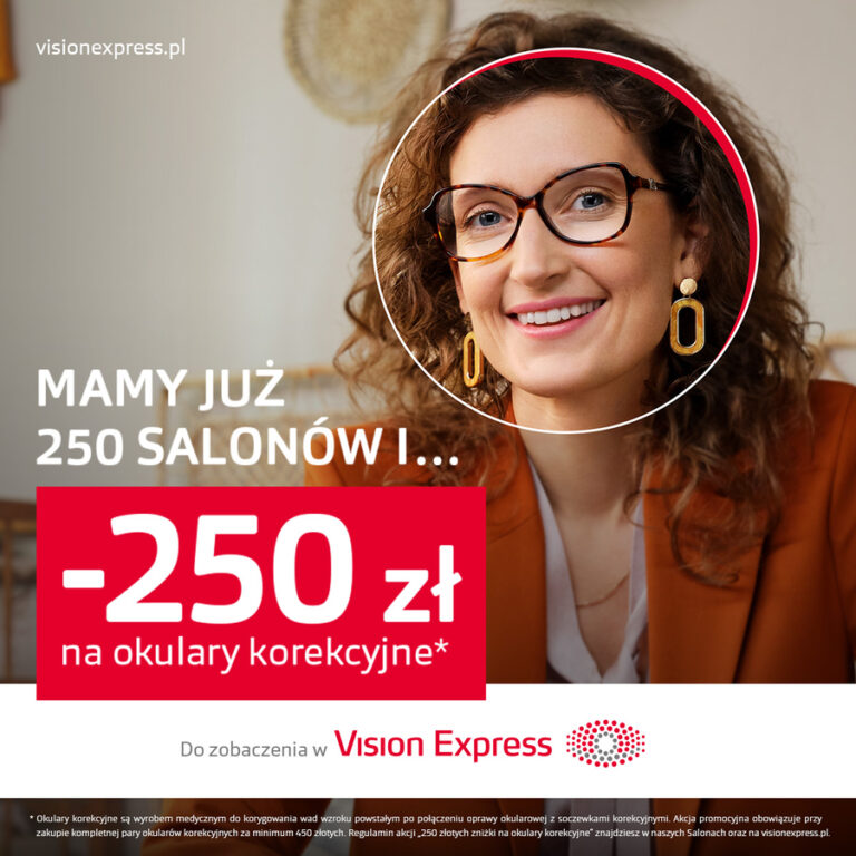 Rabat 250zł w Vision Express!