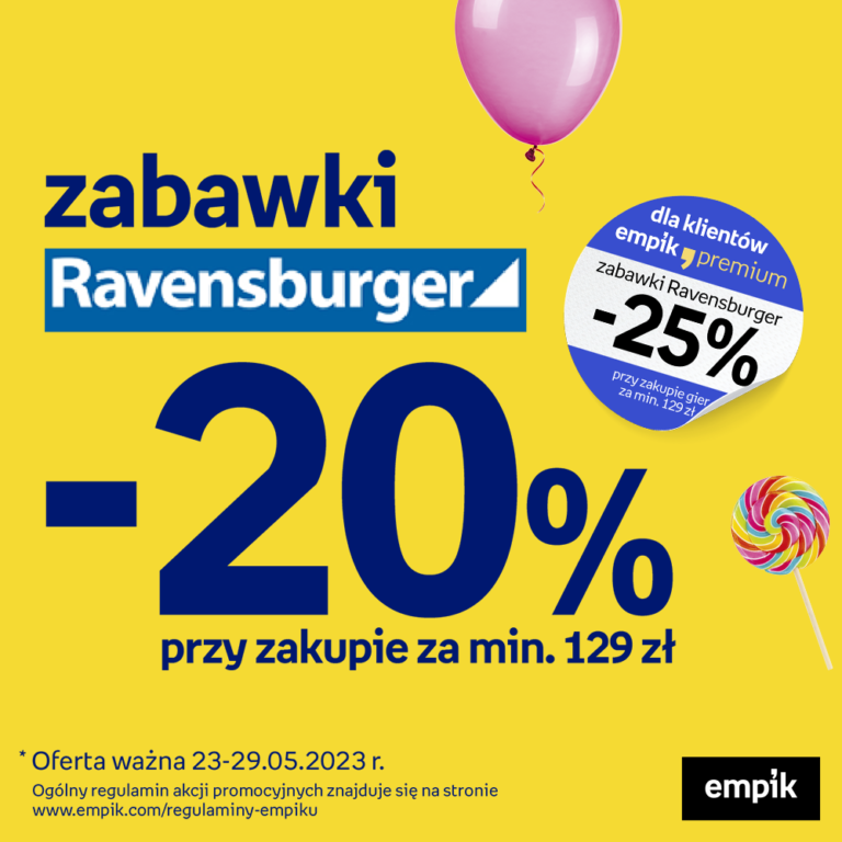 -20% na zabawki Ravensburger w salonie Empik!