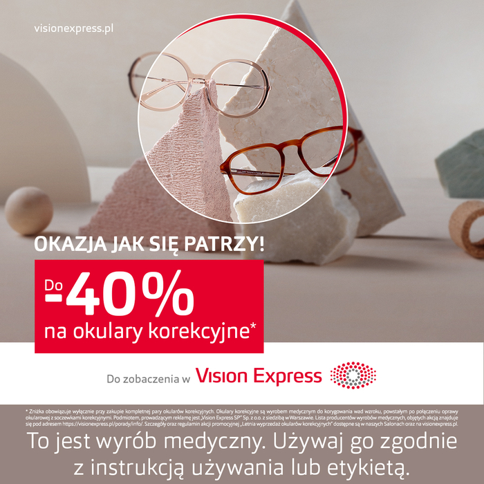 okulary,vision express,okazja, do -40% w Vision Express!
