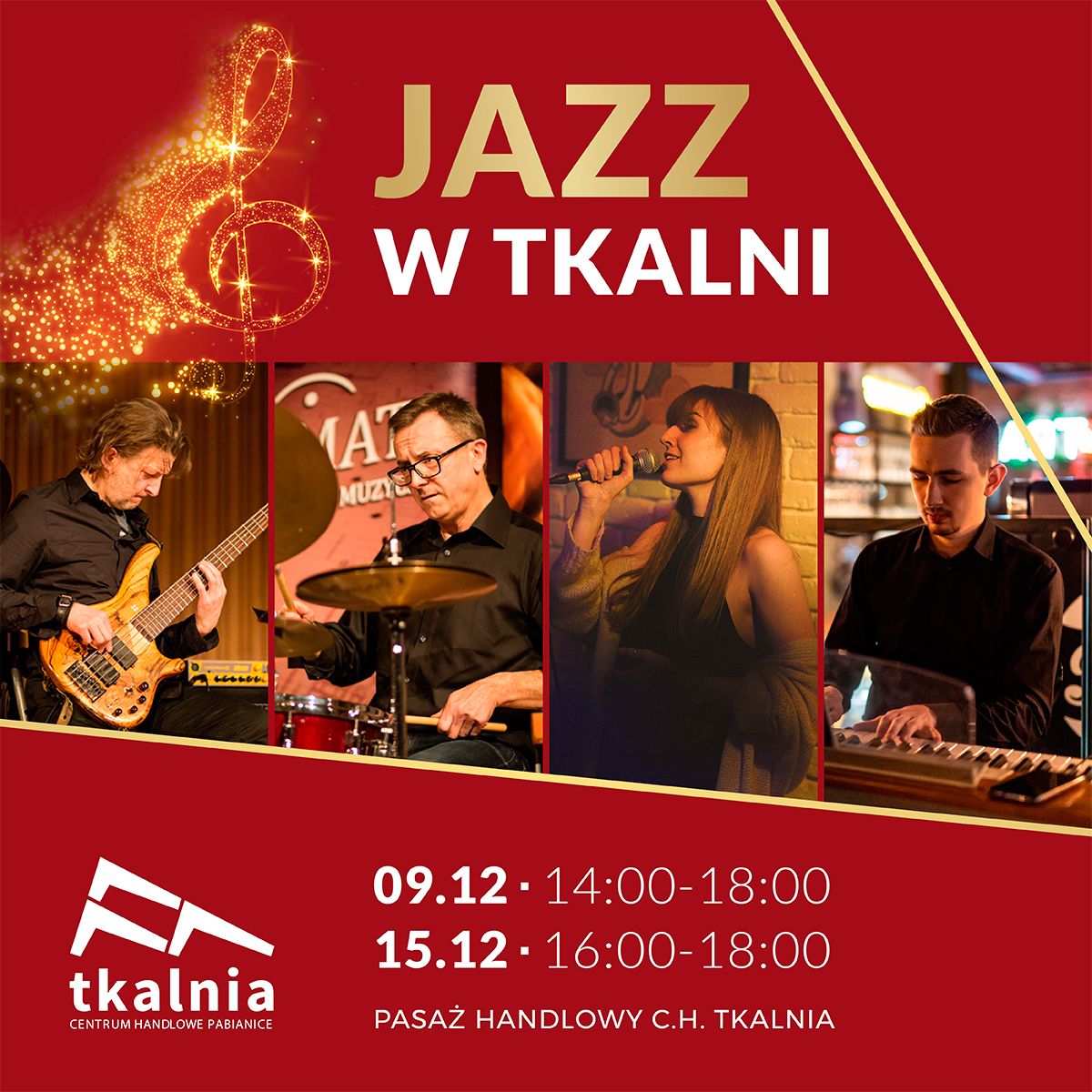, Świąteczny koncert jazzowy w Tkalni 🎷🎸