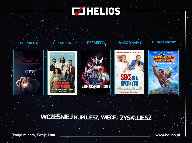 Filmowa jesień w kinie Helios w Pabianicach