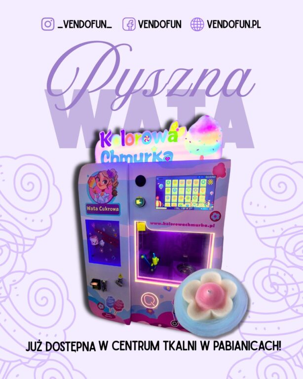 NOWOCZESNA MASZYNA DO WATY CUKROWEJ SAMA PRZYGOTUJE TWOJĄ WATĘ!