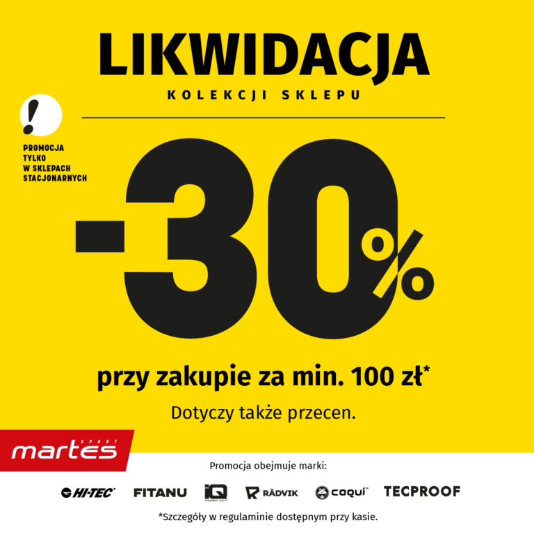 Martes Sport: 30% rabatu, także na przecenione produkty